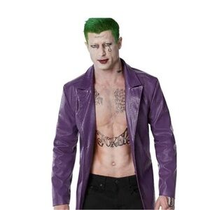 The Joker Suicide Squad Purple Jacket Trench Coat - Men's Size X-Large - Cosplay